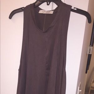 Brown suede dress